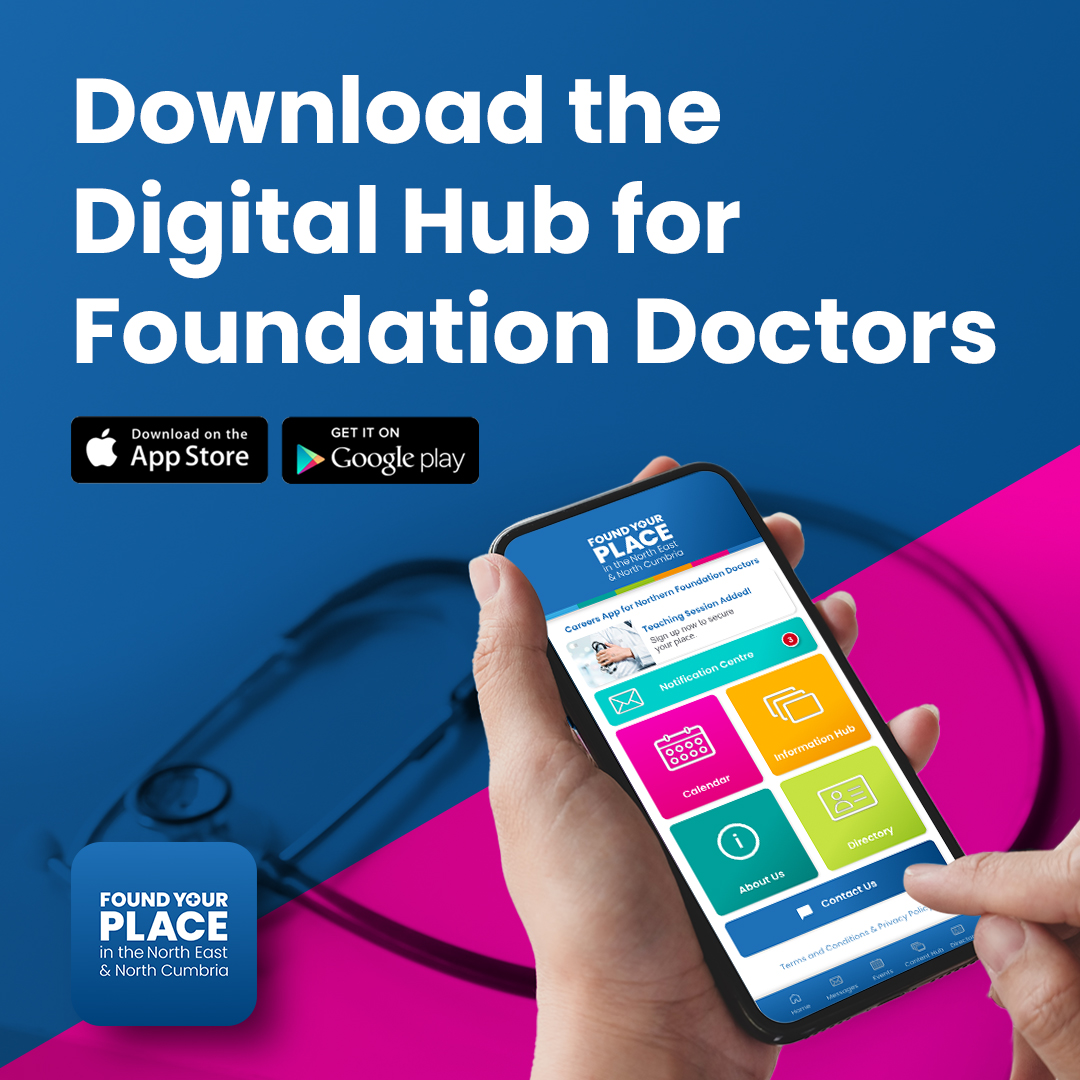 Are you a foundation doctor in the Northern Foundation School? Did you know we have a free careers app which is full of information about career opportunities within our region? Download The Found Your Place app today & get the support you need for the next step in your career!