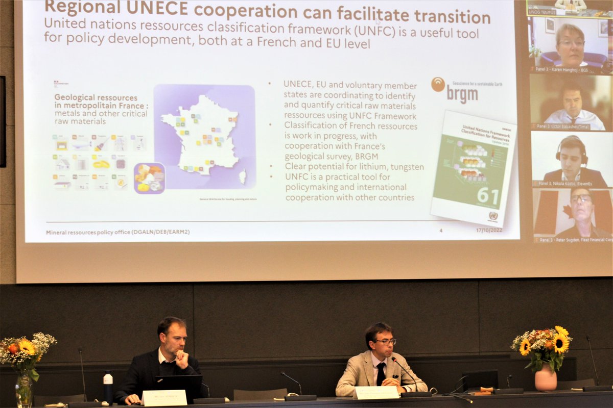 To aid decarbonization &amp; build resilience, internationally harmonized <a href="/UN/">United Nations</a> Framework Classification for Resources #UNFC is a useful tool for policy development, both in #France &amp; at #EU-level, highlights Jean-François Gaillaud, Head, Dept. Mineral Resources, <a href="/Economie_Gouv/">Ministère de l'Économie et des Finances</a>. #COP27