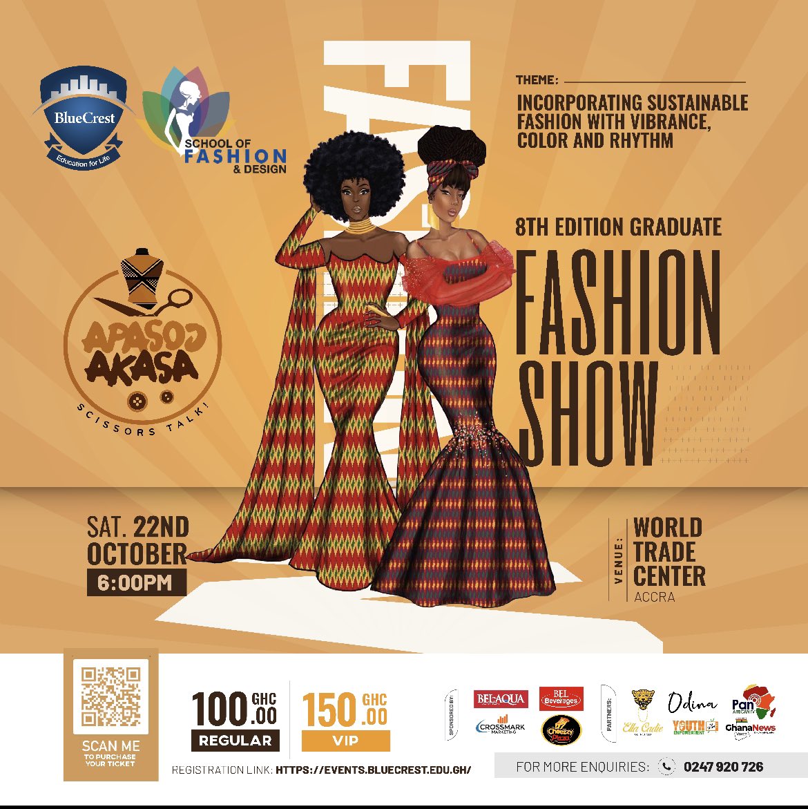 ⏰⏰⏰⏰⏰

We’re only 5 DAYS from witnessing uncut stories and unheard tales from our School of Fashion Design Final Years’ journey; APASOƆ KASA!

Be a part of the number to experience this brilliant showcase of INCORPORATING SUSTAINABLE FASHION WITH VIBRANCE, COLOR AND RHYTHM.