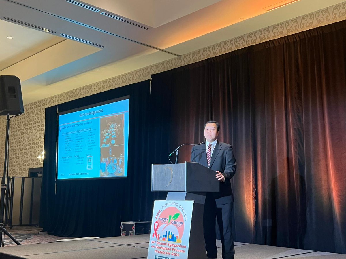 ReevesLabNK's tweet photo. ICYMI: Some of our own gave excellent talks at the 39th Annual Symposium on #NHP Models for #AIDS in Portland OR last month! @DoctorCee2020, Dr. Sho Sugawara, and Dr. Sabrina Tan https://t.co/ZFnSNrkoYV