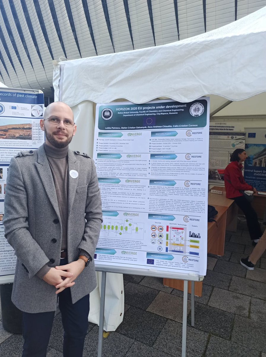 RESTORE has been recently disseminated by Stefan Christian Galusnyak from @UnivBabesBolyai  at the European Researchers' Night in Romania. 

Find out more about our innovative solution for decarbonizing #DistrictHeating and cooling
restore-dhc.eu/about-restore/… 

#europeanresearchnight