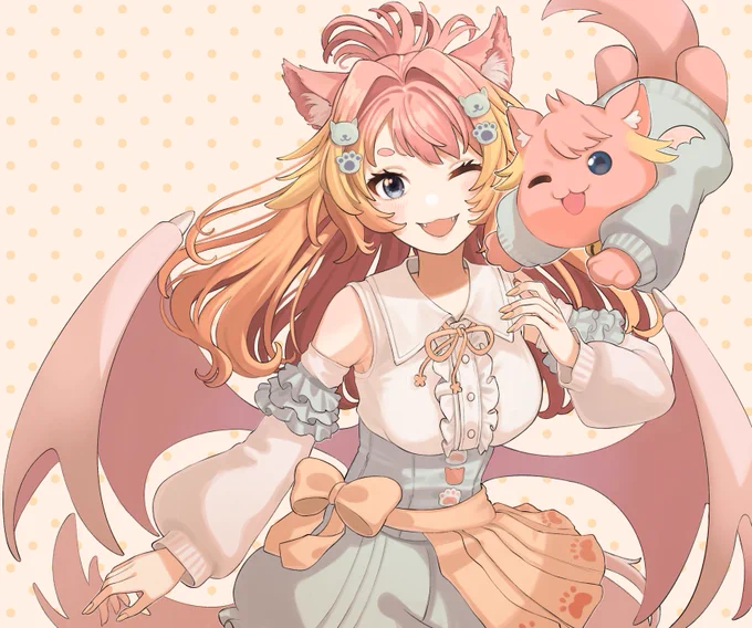 ご依頼でVTuberのChi Chimernyanちゃん描かせて頂きました#Chipiction 