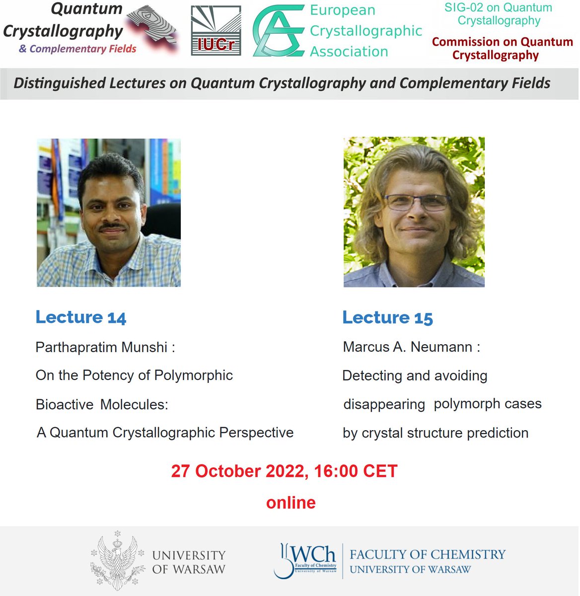 ChemistryUW's tweet photo. Clear your schedule for those two exciting lectures on Quantum #Crystallography. Register here: https://t.co/NhhMOD8UAp https://t.co/lgqHgue9pq