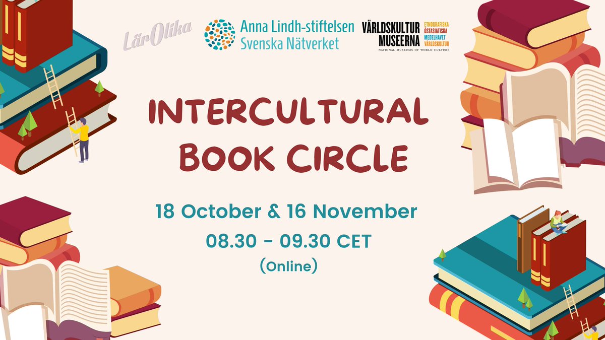 📚 Opportunity to join the "Intercultural Book Circle"!

The <a href="/ALFinSweden/">Anna Lindh Svenska</a> invites you to take part in this Intercultural Book Circle this Fall, on 18 October and 16 November at 08.30 - 09.30 am CET.  

Find out more and register 👉bit.ly/3EK3UYU