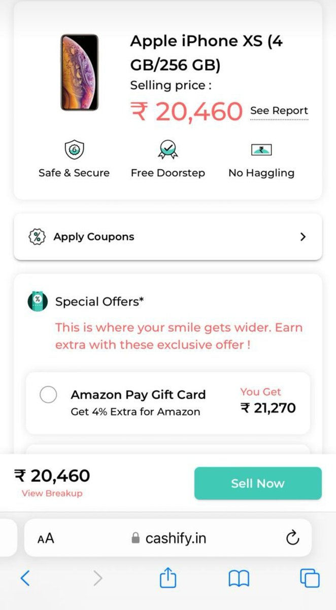 nitantbshah's tweet photo. @Cashify_ Ur team is not efficient to resolve the issue..same issue happened today whn ur executive came to our house once again to pick up.there are some major issues with your system, as selling price n evaluation prices are quite different,or system is deliberately made to confused us https://t.co/dEWmaZyFJ1
