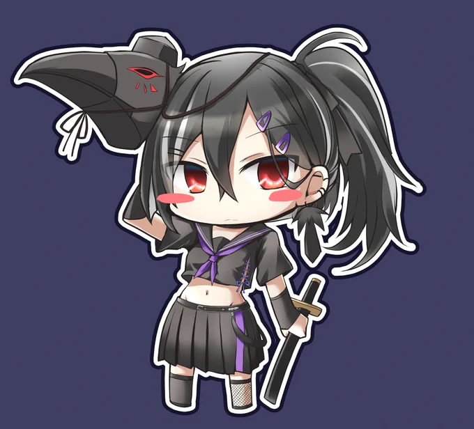 羽黒さん スケバンとくのいち的な感じ かっこかわいいーです #アズレン #羽黒(アズールレーン) 