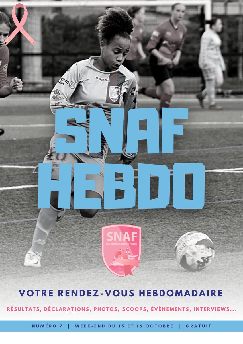 st_nazaire_af's tweet photo. [#SNAFHebdo]

🚨𝗩𝗼𝘁𝗿𝗲 𝗿𝗲𝗻𝗱𝗲𝘇-𝘃𝗼𝘂𝘀 𝗱𝘂 𝗹𝘂𝗻𝗱𝗶 !

⚽️ Voici le 7️⃣ème numéro de votre magazine hebdomadaire.

➡️ https://t.co/mu76L4pSS8

𝔹𝕠𝕟𝕟𝕖 𝕝𝕖𝕔𝕥𝕦𝕣𝕖 🗞 !

#TeamSNAF #MondayMood #PlusQuunClub https://t.co/TSTxM7vVoV