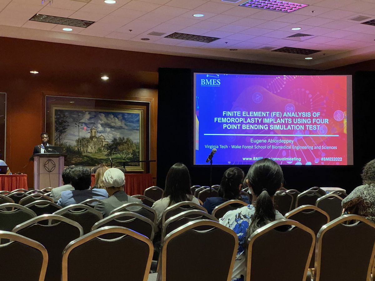 Eugene Ablordeppey🇬🇭🇺🇸 (@eugene_ablord) on Twitter photo This past weekend, I had the honor of giving my first conference talk at the 2022 <a href="/BMESociety/">Biomedical Engineering Society</a> conference in San Antonio. Big shout out to the Brown Lab, <a href="/BMES_WFU/">Wake Forest BMES</a>, and all of my co-attendees (faculty and students) from the VT-WF SBES program for your moral support.🫡
#wakebme This past weekend, I had the honor of giving my first conference talk at the 2022 <a href="/BMESociety/">Biomedical Engineering Society</a> conference in San Antonio. Big shout out to the Brown Lab, <a href="/BMES_WFU/">Wake Forest BMES</a>, and all of my co-attendees (faculty and students) from the VT-WF SBES program for your moral support.🫡
#wakebme
