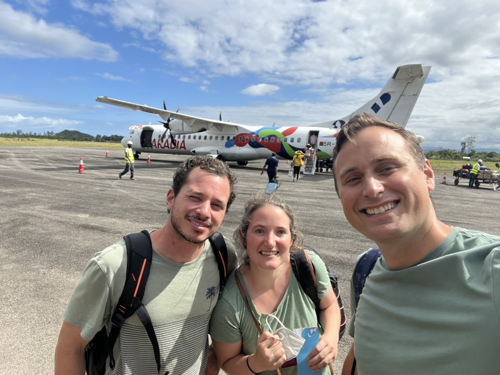 Safe travels home @DanfViana !! Thank you for all of your hard work on this trip. And for keeping a smile when I massacred you in dominoes 😂 Now the trip continues to the SE with @JZamborainMason and @miharifetrando . Excited for my first visit to @HIHngo ‘s site at Manombo