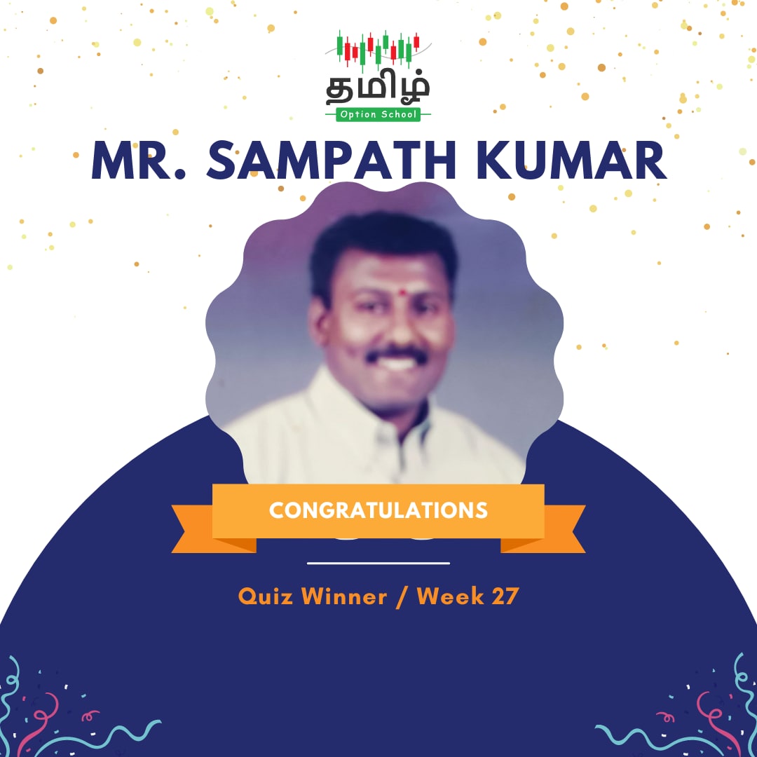 Tamiloptionschl's tweet photo. Last week's Quiz Winner and Stock Analyst.
Stock given: RENUKA
#tamiloptionschool #nifty50 #nseindia #futureandoptions #fno #optionstradingtamil #optionstrading #niftyupdates #optionstamil
#stockanalyst #quizwinner https://t.co/AtalAN55o2
