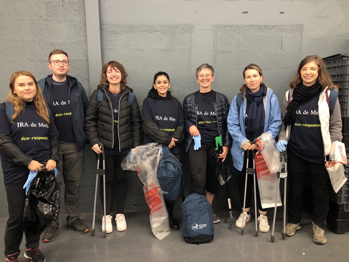 IRAdeMetz's tweet photo. Le groupe "éco-responsable" de l'@IRAdeMetz a participé samedi à une #ecorando qui leur a permis de collecter de nombreux #déchets. Bravo pour cette initiative citoyenne 👏
#développementdurable #recyclage https://t.co/yuJu6W9v0U