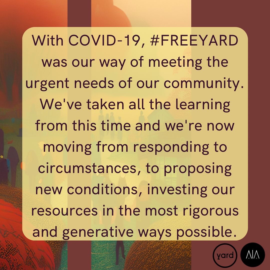 yardarthouse's tweet photo. Hey folks. After over a year of our wonderful #FREEYARD programme, from November, we’re making some significant changes as we move into a new iteration of YARD.
If you have any questions, please get in touch via email yard@maiagroup.co or pop into YARD for a cuppa and a chat 💓 https://t.co/06mAhSTz7Q