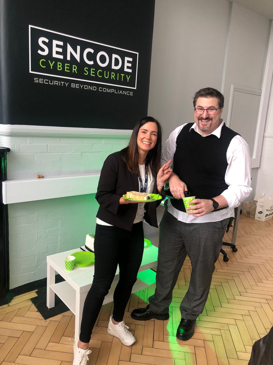 KeyWellbeing's tweet image. Happy 3rd Anniversary to our fabulous office neighbours @CyberSencode who are absolutely smashing it in the #CyberSecurity world 🎉

What better way to celebrate than with some Sencake 🎂 - congratulations guys!