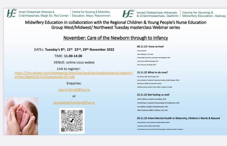 CNMEMayoRos (@cnmemayoros) on Twitter photo Next month November #RCYP collaboration #Midwifery Tuesday webinar masterclass series will focus on #Baby register👉 hse.webex.com/webappng/sites… <a href="/avey1981/">Averyl Farrell</a> <a href="/MaireadL2/">Mairéad Loftus</a> <a href="/jacquib29414173/">Jacqui Bracken</a> <a href="/siobhanmh/">Siobhán Horkan💙</a> <a href="/portacloy/">Louise O'Malley</a> <a href="/ImeldaByrnei/">Imelda Byrne</a> <a href="/cathcorbett/">Catherine Sheridan</a> <a href="/JulietteMcSwee2/">Juliette Mc Sweeney</a> <a href="/lawlorsineadphn/">Sinead Lawlor</a> <a href="/RosieShhehan1/">Rosemarie Sheehan</a> Next month November #RCYP collaboration #Midwifery Tuesday webinar masterclass series will focus on #Baby register👉 hse.webex.com/webappng/sites… <a href="/avey1981/">Averyl Farrell</a> <a href="/MaireadL2/">Mairéad Loftus</a> <a href="/jacquib29414173/">Jacqui Bracken</a> <a href="/siobhanmh/">Siobhán Horkan💙</a> <a href="/portacloy/">Louise O'Malley</a> <a href="/ImeldaByrnei/">Imelda Byrne</a> <a href="/cathcorbett/">Catherine Sheridan</a> <a href="/JulietteMcSwee2/">Juliette Mc Sweeney</a> <a href="/lawlorsineadphn/">Sinead Lawlor</a> <a href="/RosieShhehan1/">Rosemarie Sheehan</a>