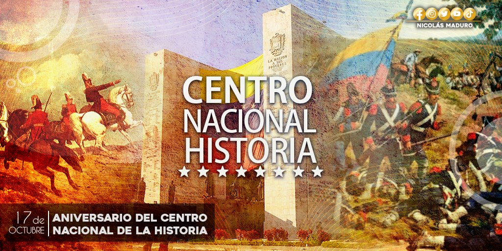 El Centro Nacional de Historia, nacido de la inventiva del Comandante Chávez, llega hoy a sus 15 años, cumpliendo la misión de impulsar a la Revolución en lo cultural, preservando y difundiendo nuestra historia, desde una visión popular y descolonial. ¡Felicitaciones!