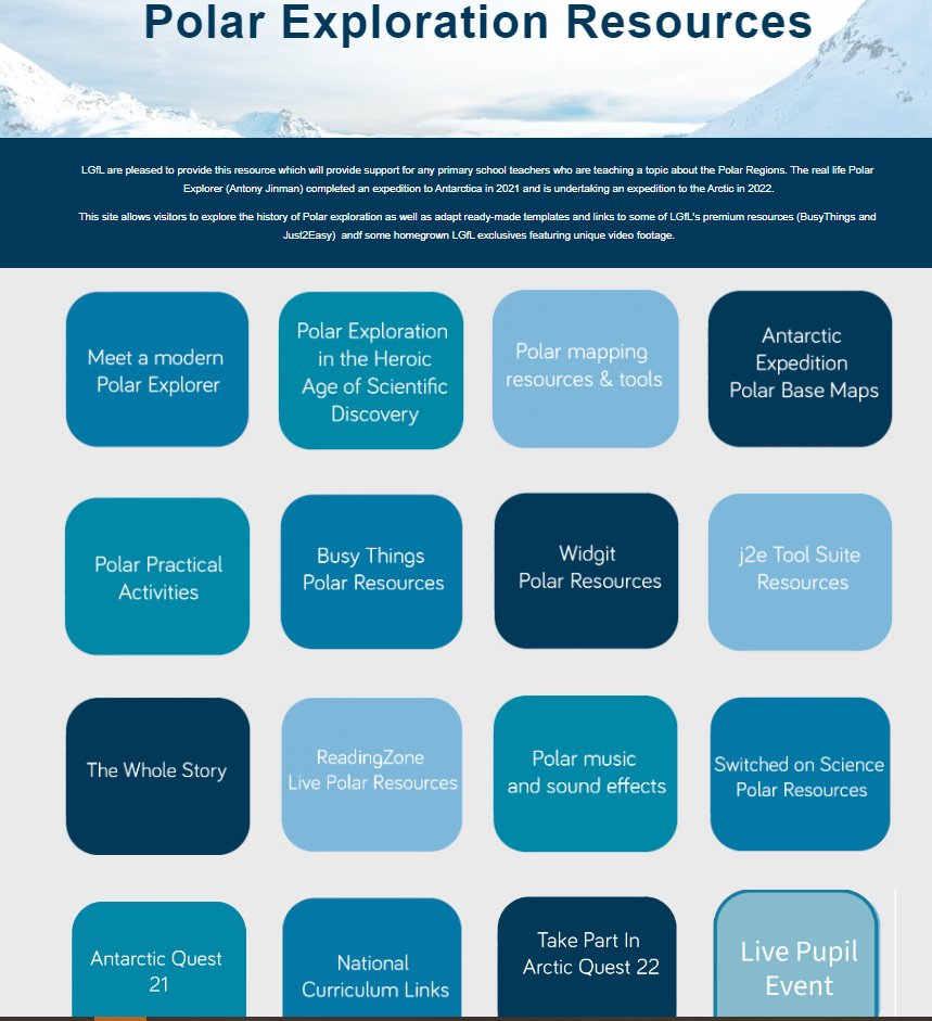 If you joined the session this afternoon with @polarAJ we hope your class enjoyed the session! There were some great questions posed - thank you! Please visit polarexploration.lgfl.net for further support with studying Polar Exploration.