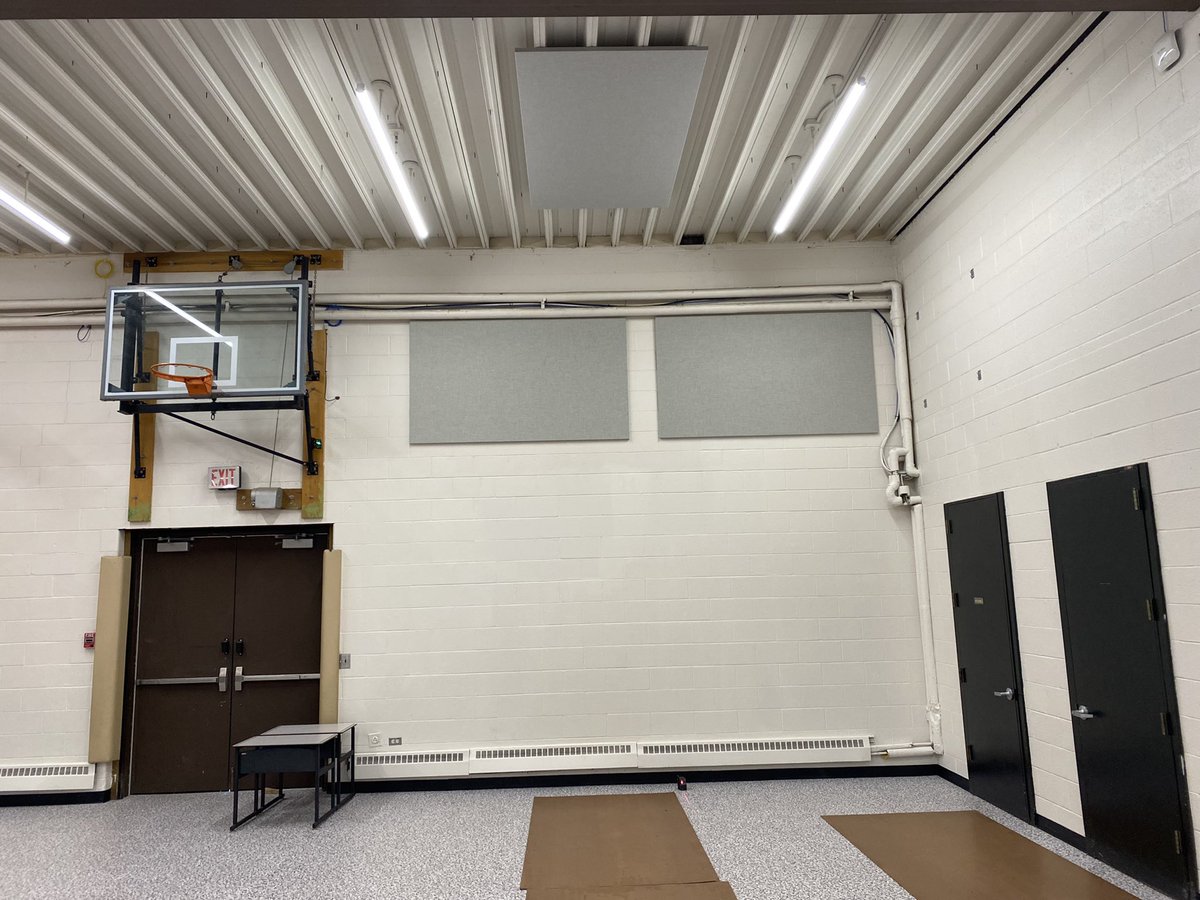ChrisWoofter's tweet photo. #CFconstruct happy to see the installation on this day of acoustic panels in Gurney School Cafeteria / Multi-Purpose Room. Completes the upgrades in this space for flooring, lighting & sound panels. Thanks to @ThenDesignArch for help with this project. #cfevs https://t.co/PvFKJIQiup