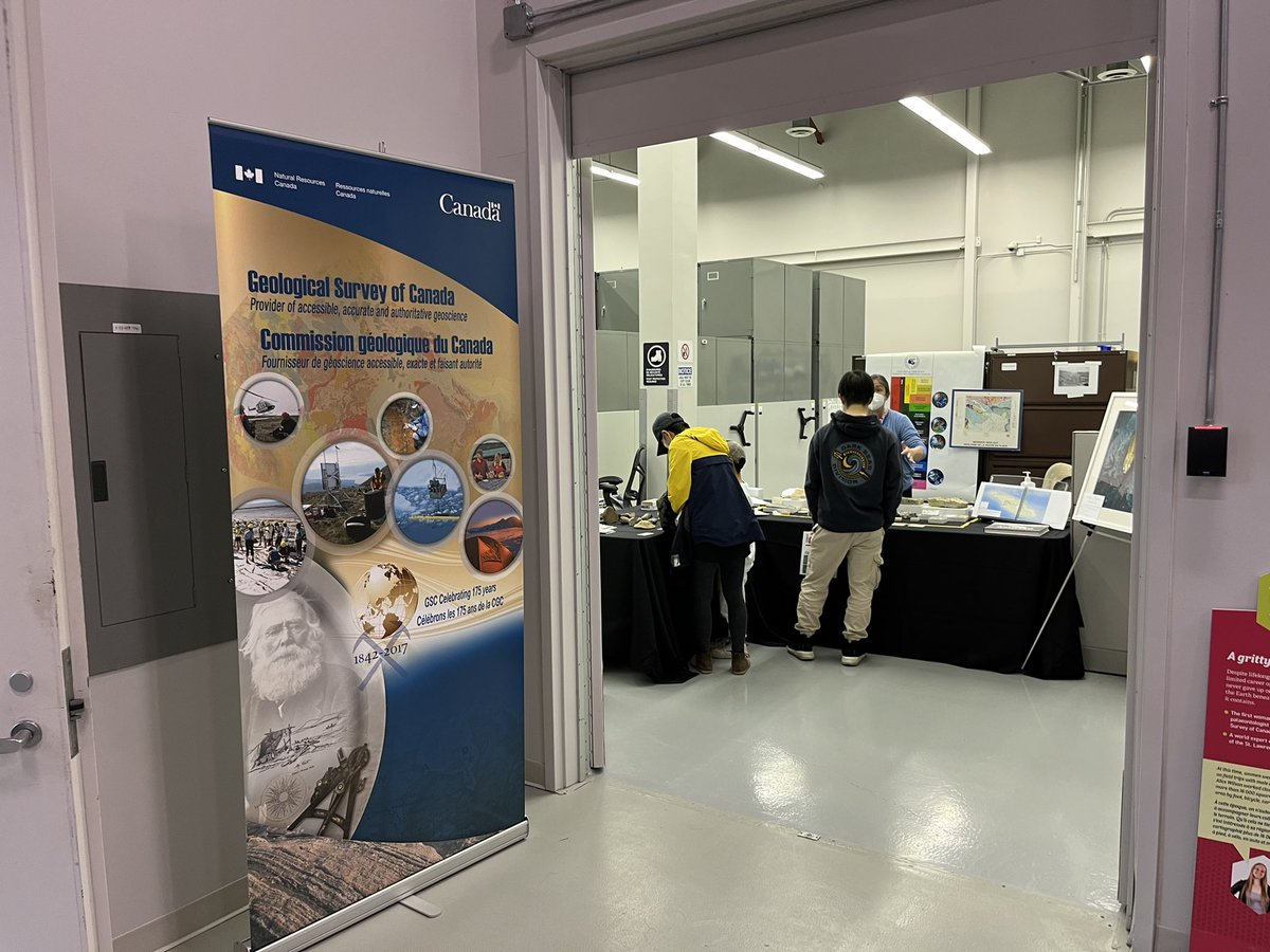 nikole_bingham's tweet photo. @GSC_CGC collections on display at the @MuseumofNature Research and Collections Facility’s annual Open house on October 15 2022. Fun day spent talking about fossils and what they tell us about ancient oceans! 🪸 https://t.co/u44tDs6ini