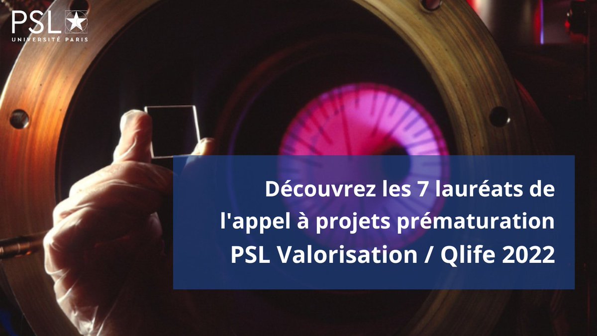 psl_univ's tweet photo. #Innovation
Preuves de concepts, créations de start-up & transferts d’innovations de rupture vers le monde socio-économique : retrouvez les 7 lauréats de l’appel à projets #prématuration2022, lancé par #PSLValorisation & l’Institut Convergences @PslQlife 👉https://t.co/WBSVVCpoaE https://t.co/oqmoYiiKfc