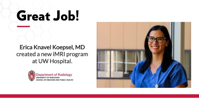 UWiscRadiology's tweet photo. At @uwsmph and @UWHealth, innovation is key to providing great patient care. A great example is @EKnavelMD's new iMRI program, where she is using MRI-guided cyro ablation to treat prostate cancer. Read the full article below!