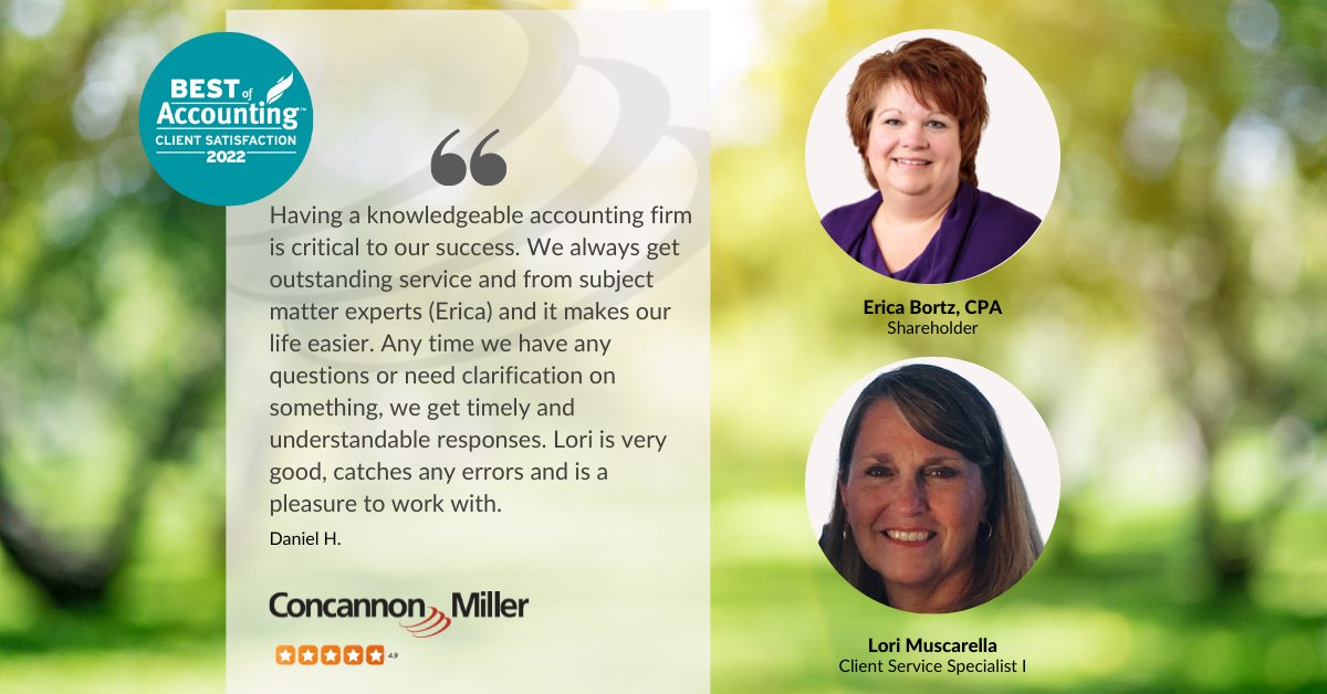 ConcannonCPA's tweet photo. "Having a knowledgeable accounting firm is critical to our success." #ClientTestimonial #BestofAccounting https://t.co/HOnHz3p2RM