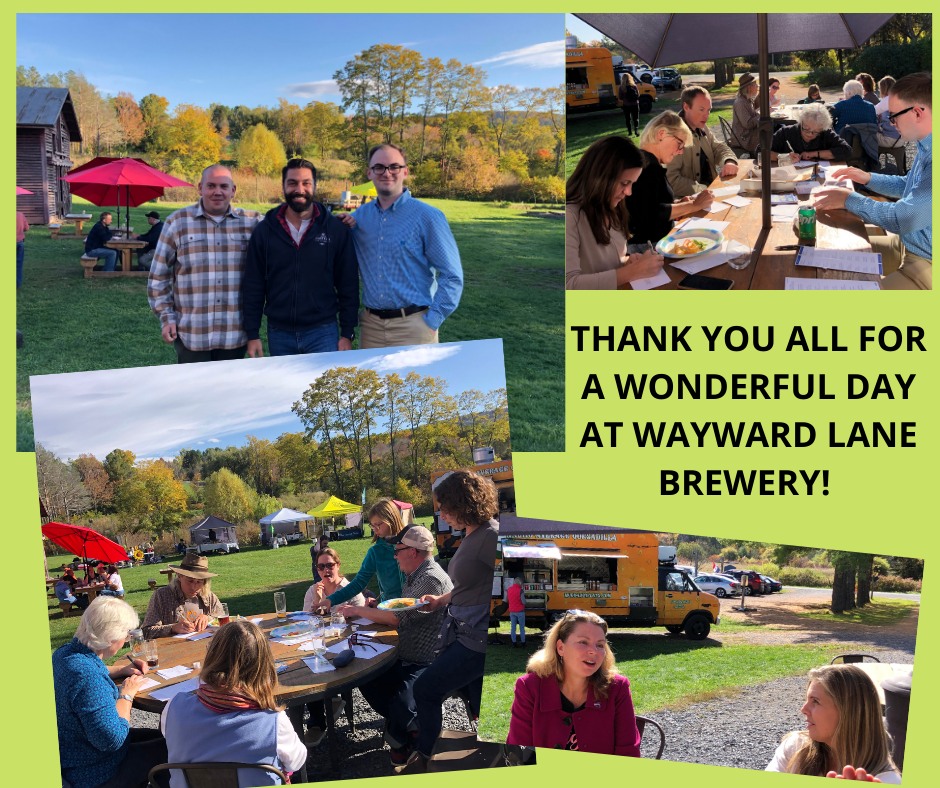 What a fun, successful event door knocking and writing over 900 postcards to voters with the folks who want to serve our best interests here in Schoharie County! Delicious food and brew with @CastelliMatt, @ericball_nysd51, Nick Chase, Heidi Cochrane and Sharon Graff. #NY21