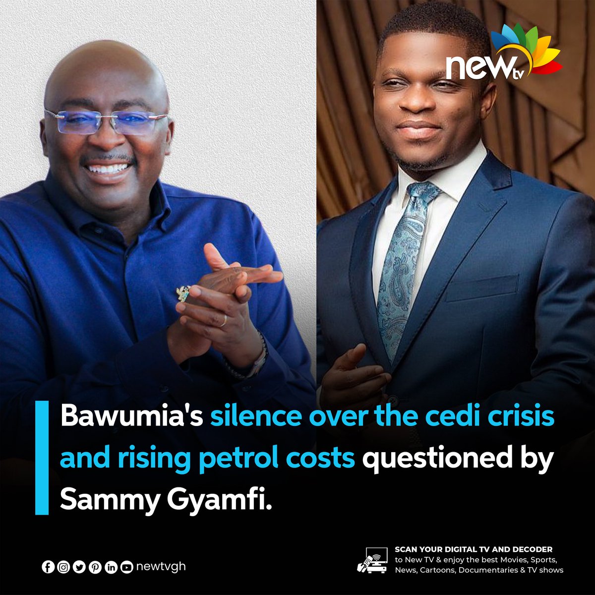 newtvgh's tweet photo. Despite rising fuel costs, the fall of the cedi, and overall misery in Ghana, Mr. Gyamfi claims he is unable to understand why the leader of the government's Economic Management Team, who was acclaimed by the NPP supporters as an "economic savior," has stayed mute.

#newtvgh https://t.co/kUe0TFsA7l