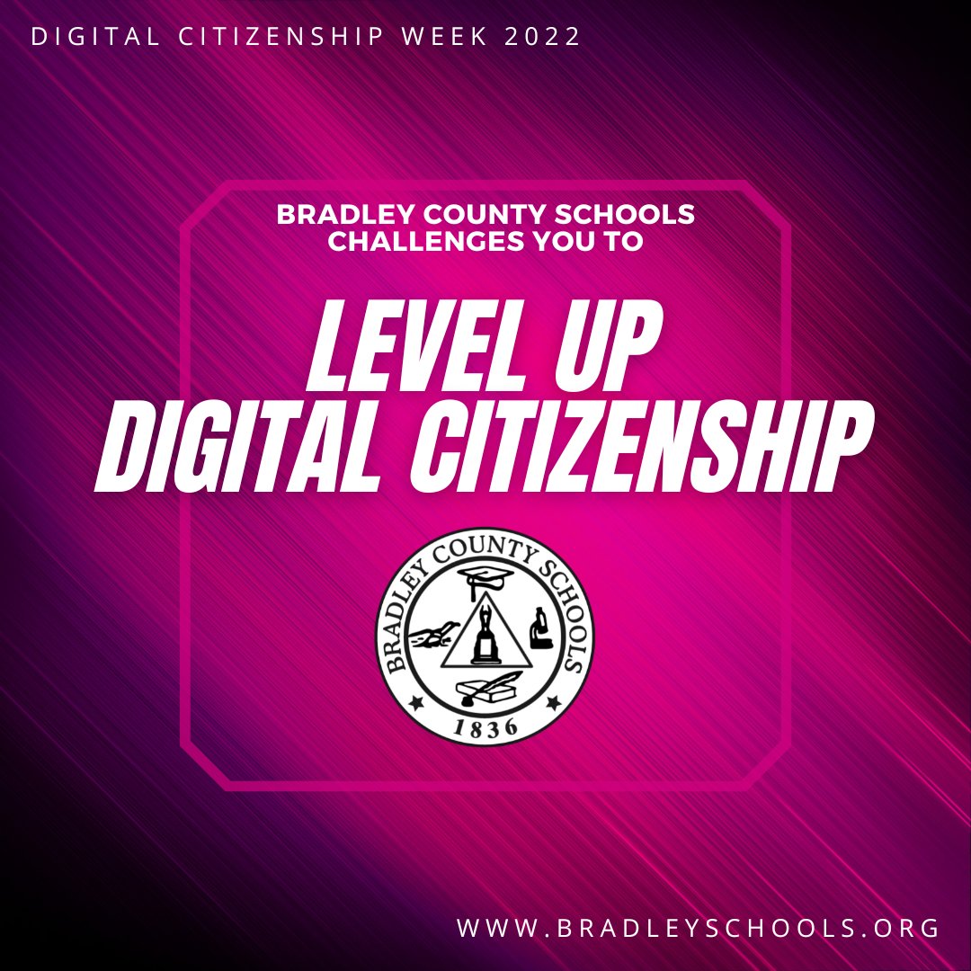 BradleySchools's tweet photo. BCS celebrates Digital Citizenship Week 2022. Join us all week as we promote healthy digital habits with the help of #CommonSenseEd.

https://t.co/UT2hCcYBU5

#BCSlevelsup2022
#DigCitWeek
#DigCit https://t.co/vmFdF7bxSG