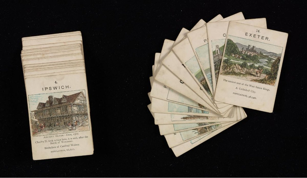 theUL's tweet photo. ๐ Itโs National Playing Card Collection Day & here are a couple of gorgeous decks in our collections.
1๏ธโฃ The counties of England from 1860s: https://t.co/pIH5kTtUls
2๏ธโฃ Ganjifa, a card game associated with Persia & India, early-18thC: https://t.co/opQJ1Y2Agl
#CardCollectionDay https://t.co/vkKvmonIO1