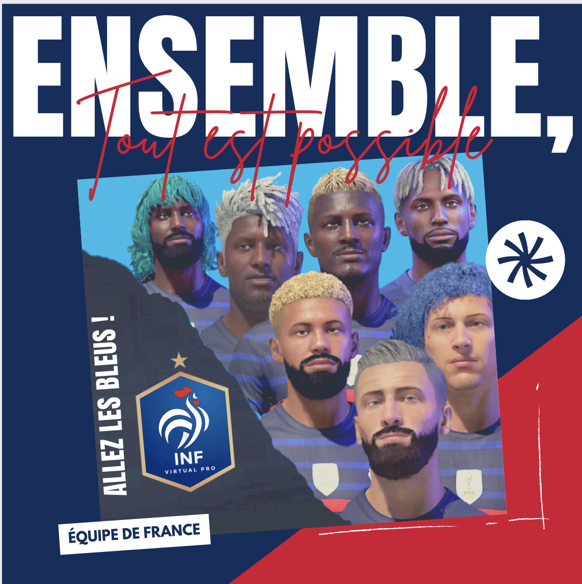 INF Virtual Club Pro (@lesbleusclubpro) on Twitter photo #toutestpossible ๐ฅ
Lโรฉquipe de France ๐ซ๐ท est de retour !
"๐๐ ๐ง๐ฬ๐ช๐ฃ๐๐ง ๐๐จ๐ฉ ๐ช๐ฃ ๐๐ฬ๐๐ช๐ฉ,๐ง๐๐จ๐ฉ๐๐ง ๐๐ฃ๐จ๐๐ข๐๐ก๐ ๐๐จ๐ฉ ๐ช๐ฃ ๐ฅ๐ง๐ค๐๐ง๐ฬ๐จ, ๐ฉ๐ง๐๐ซ๐๐๐ก๐ก๐๐ง ๐๐ฃ๐จ๐๐ข๐๐ก๐ ๐๐จ๐ฉ ๐ก๐ ๐ง๐ฬ๐ช๐จ๐จ๐๐ฉ๐." #toutestpossible ๐ฅ
Lโรฉquipe de France ๐ซ๐ท est de retour !
"๐๐ ๐ง๐ฬ๐ช๐ฃ๐๐ง ๐๐จ๐ฉ ๐ช๐ฃ ๐๐ฬ๐๐ช๐ฉ,๐ง๐๐จ๐ฉ๐๐ง ๐๐ฃ๐จ๐๐ข๐๐ก๐ ๐๐จ๐ฉ ๐ช๐ฃ ๐ฅ๐ง๐ค๐๐ง๐ฬ๐จ, ๐ฉ๐ง๐๐ซ๐๐๐ก๐ก๐๐ง ๐๐ฃ๐จ๐๐ข๐๐ก๐ ๐๐จ๐ฉ ๐ก๐ ๐ง๐ฬ๐ช๐จ๐จ๐๐ฉ๐."