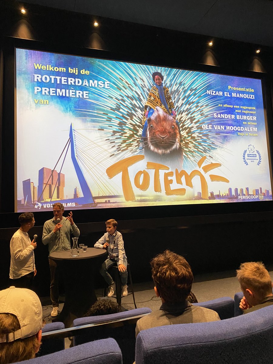 VolyaFilms's tweet photo. Zaterdag een supergezellige Rotterdam première van TOTEM in Lantaren Venster met twee scholen die betrokken waren bij de totstandkoming van de film.  Vanaf nu draait TOTEM overal Rotterdam! Leuk voor de Herfstvakantie!#Totem #VolyaFilms  #familiefilm #stekelvarken #Rotterdam https://t.co/OOjUwTp9Ui
