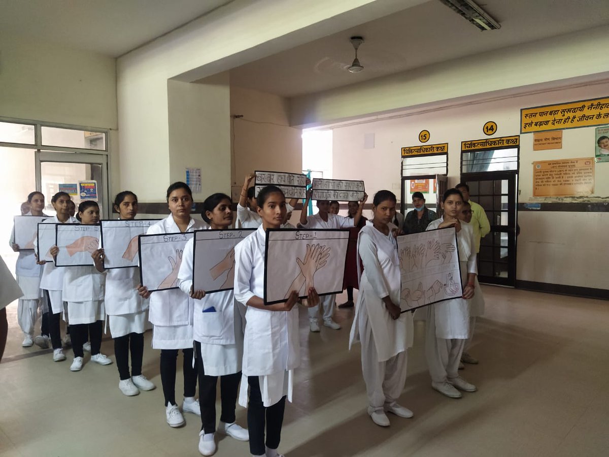 nhm_up's tweet photo. In order to #increaseawareness & understanding about the importance of handwashing, ANM-TC is celebrating #GlobalHandWashingDay in the Bareilly @nhm_up #Handhygiene moment.
@PMOIndia @CMOfficeUP @brajeshpathakup @InfoDeptUP @IndianRedCross https://t.co/ZR27Qsdl1Q