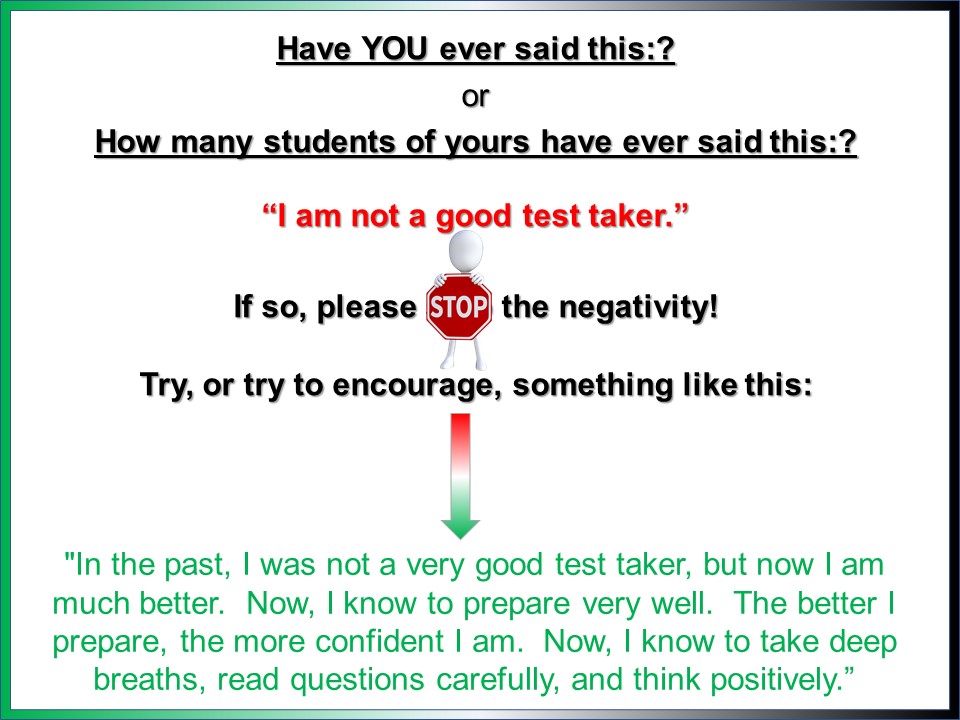 ATTN #Students approaching #Midterms: 
Saying, “I'm a bad test taker,” enables a #SelfFulfillingProphecy. Scads of science show that beliefs shape behaviors, which fulfill expectations (#GolemEffect #PygmalionEffect). 
Ensure that your #SelfTalk shapes success.
#TestTaking