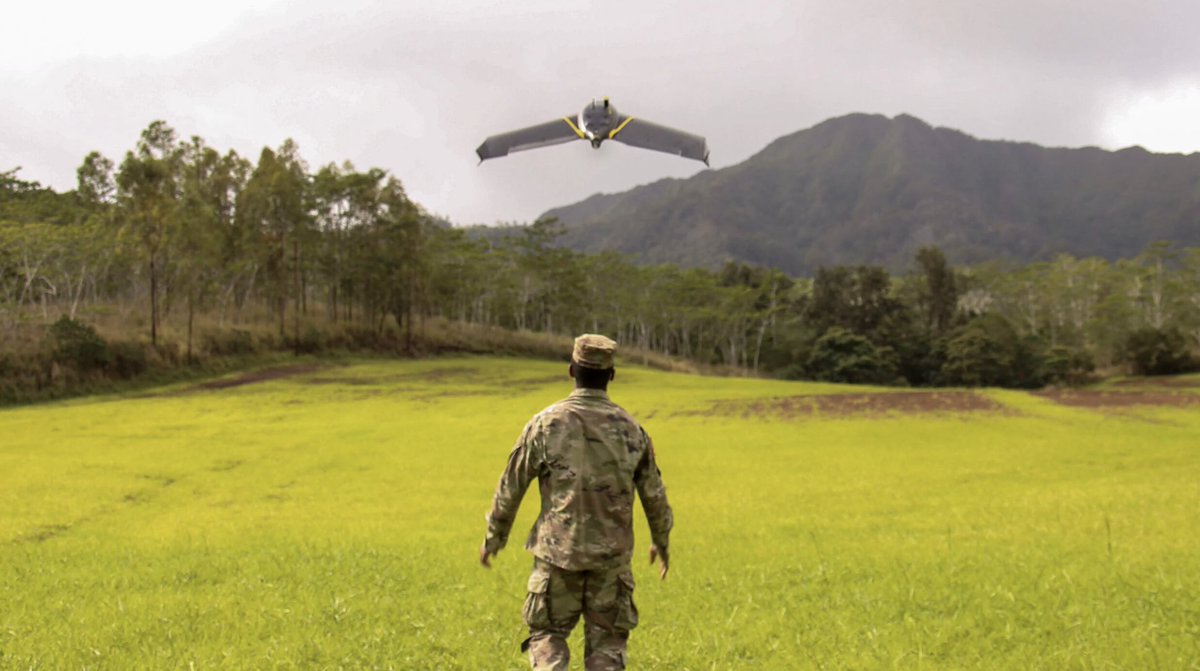 BTD75's tweet photo. Hmmmmm. Military intelligence Soldiers with the 25th Infantry Division train on the One World Terrain #eBee @AgEagleUAVS drone and mapping system on February 4, 2021 at Schofield Barracks, Hawaii. $UAVS
https://t.co/gAULrwOxuM https://t.co/HTLzkAwkmU