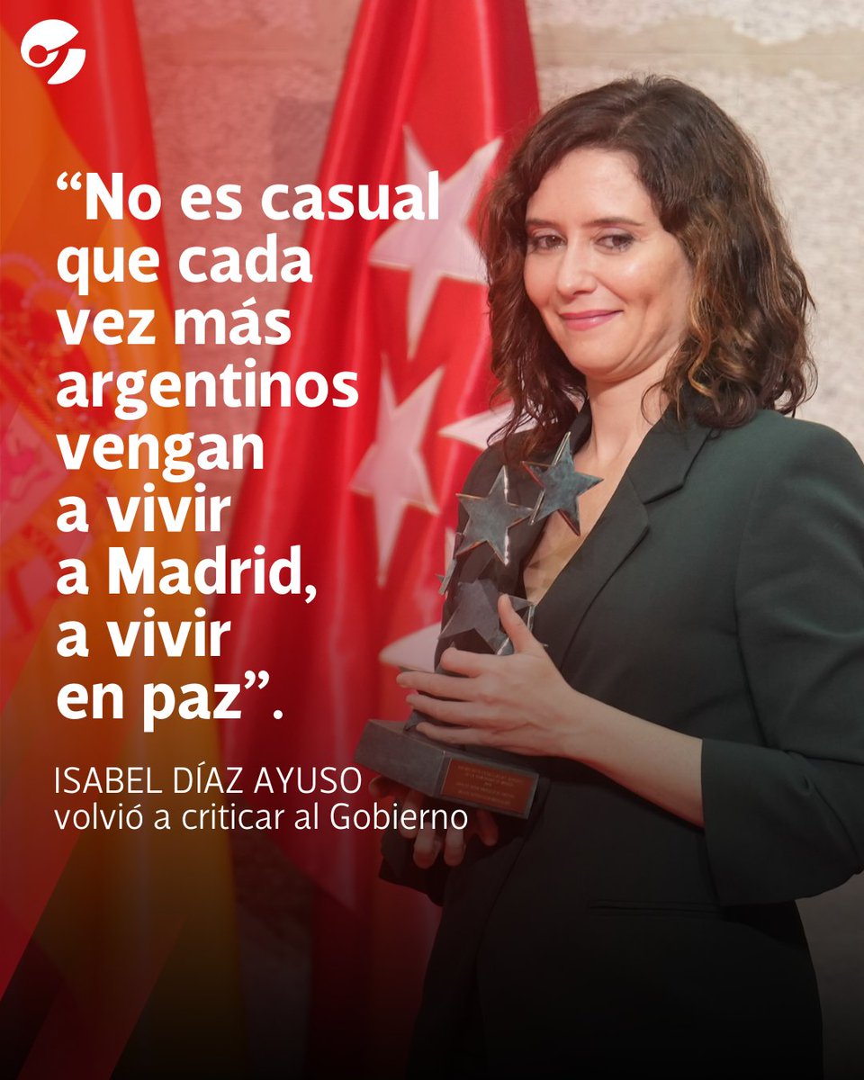 La presidenta de la Comunidad de Madrid había dicho, semanas atrás, que se negaba "a que el peronismo arruine el motor económico de España".

📲 Más información en clar.in/3s1UG2D