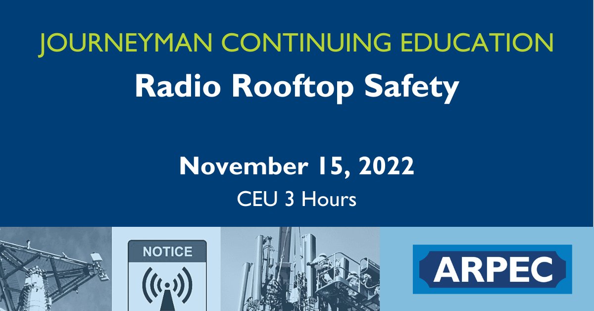 ArpecSchool's tweet image. Register for Intended to introduce HVAC technicians to RF &amp;amp; provide awareness on how it can affect the human body. This class will also provide instruction on how to mitigate overexposure to RF. Register here conta.cc/3BEPU0q.

#arpecschool #ARPEC #lu725 #mcasfla