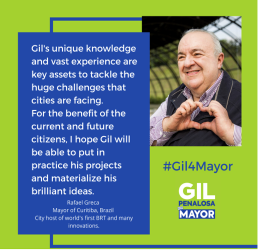 Penalosa_G's tweet photo. I've worked with Mayors, leaders. I've worked in over 350 cities, in 1/3 with mayors, doers. I know how to get things done. I admire all doers (not talkers), as newly re-elected Linda Buchanan N. Vancouver, transformative Erion Veliaj, Tirana, &amp; Rafael Greca, Curitiba. https://t.co/e1eBrAAIzU