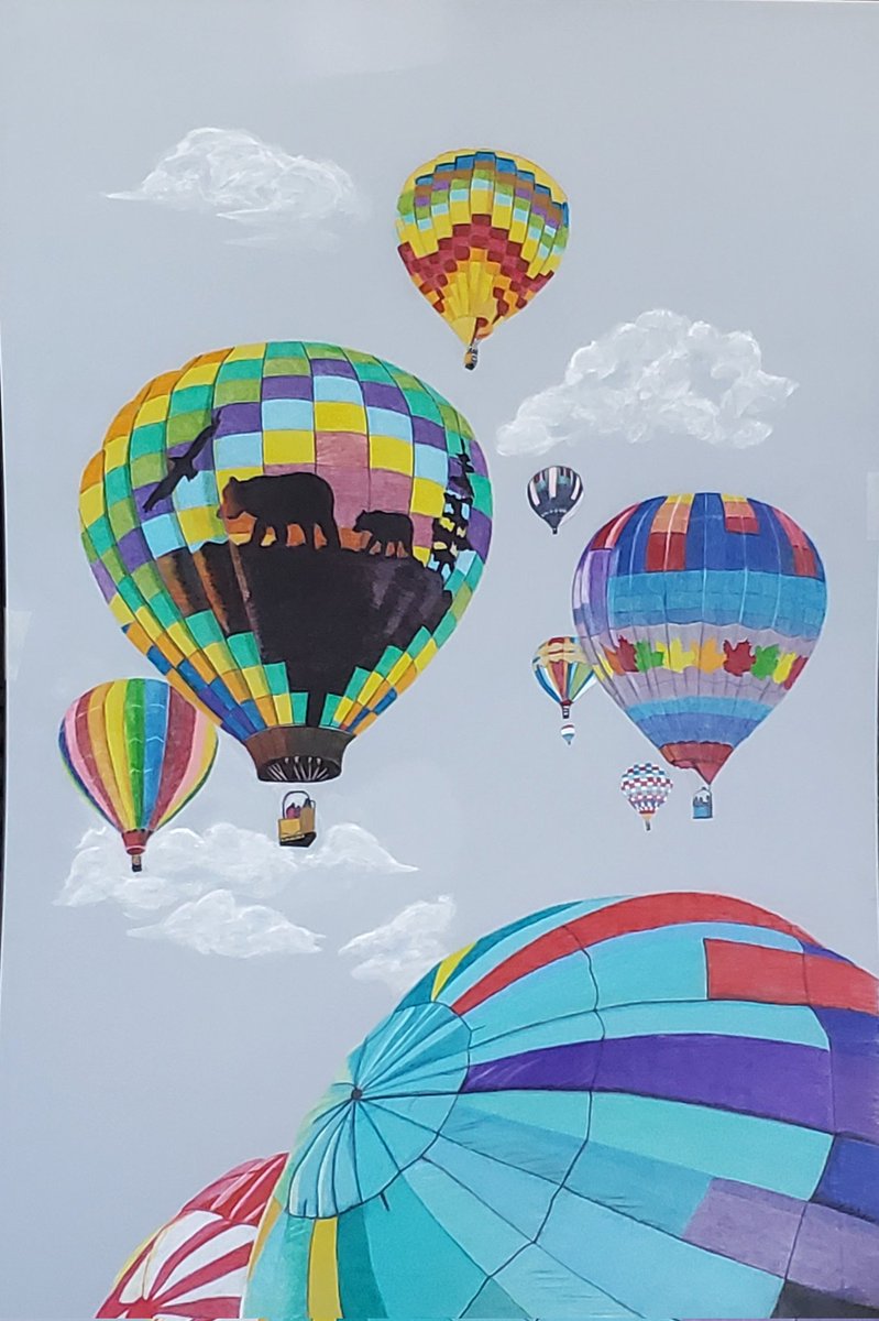 Hot Air Balloon rides are a real bucket list item. This 24 by 36 polychromo pencil art is available @route22gallery. You can enjoy your dream anytime by viewing this art.