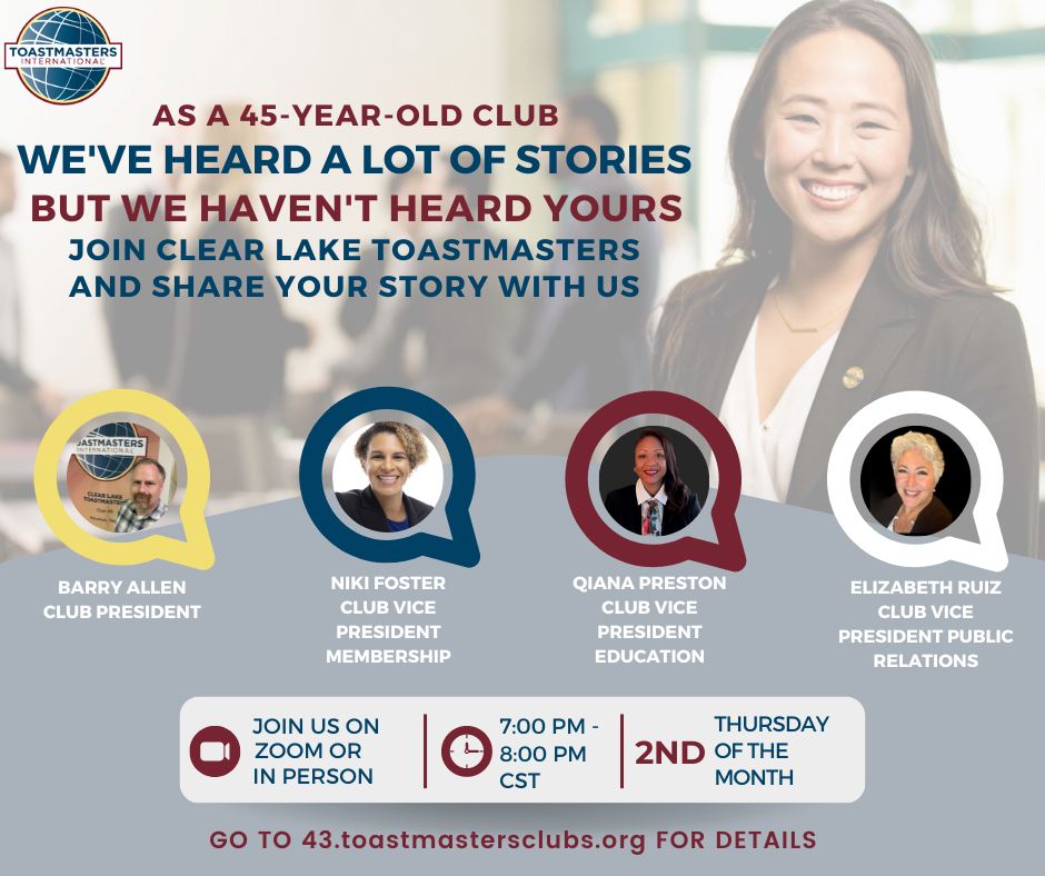 Clear Lake Toastmasters (@clearlaketm) on Twitter photo 