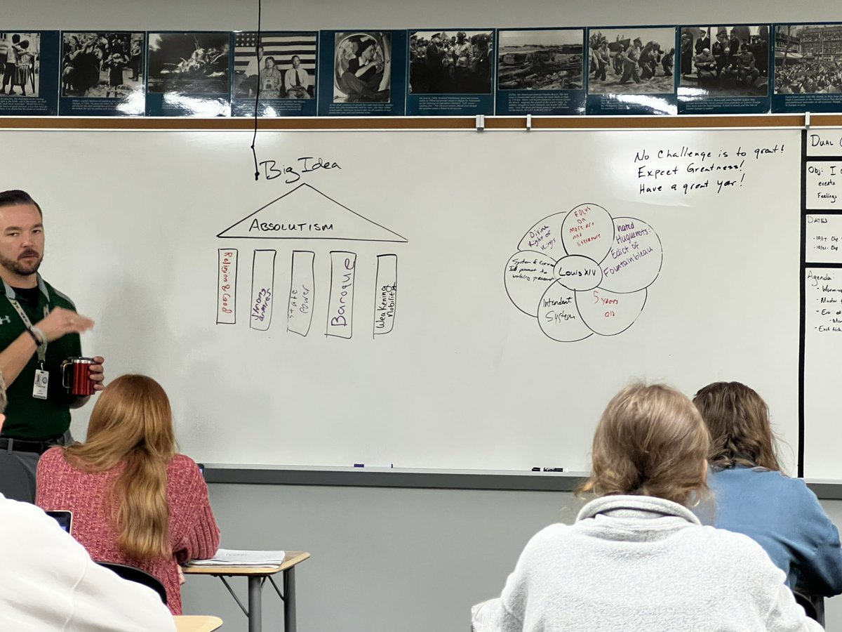 DrUtakrit's tweet photo. @HumbleISD_KPHS #APEuropeanHistory teacher @CoovertEric utilized both Big Idea and Detail lenses of #DepthAndComplexity to guide class discussion on Absolutism and Louis XIV @JTaylorEdu @HumbleISD_ADV @humble_SocSt #ThinkLikeAHistorian https://t.co/VG9rFkIP3S