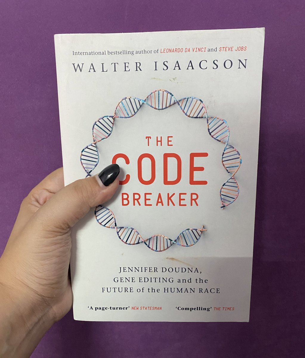 zeba_k7's tweet photo. very excited to start this #book by @WalterIsaacson that's been on my list for a while and dive deeper into the world of gene editing https://t.co/YuT8p3y28A