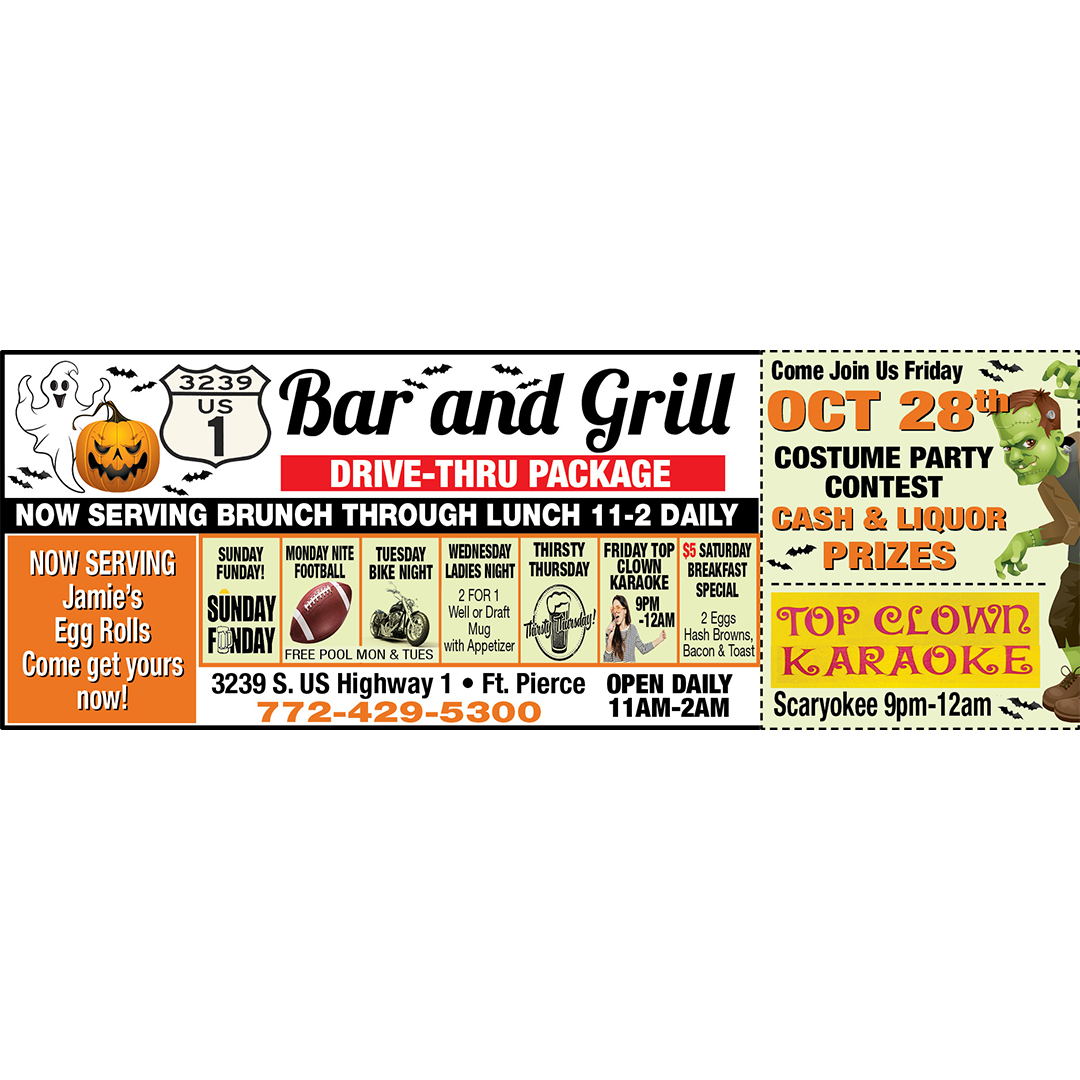 MyLivingMedia's tweet photo. Catch the football games at US 1 Bar and Grill and enjoy FREE POOL 🎱🍻🏈

#FullBar #Beer #Wine #Liquor #Brunch #Lunch #Dinner #SportsBar #Billards #FreeBillards  #FortPierceFL #FtPierceFL #StLucieCountyFL #SaintLucieCountyFL #TreasureCoastFL #Discounts #DriveThruPackage https://t.co/pVrC7SFOlh