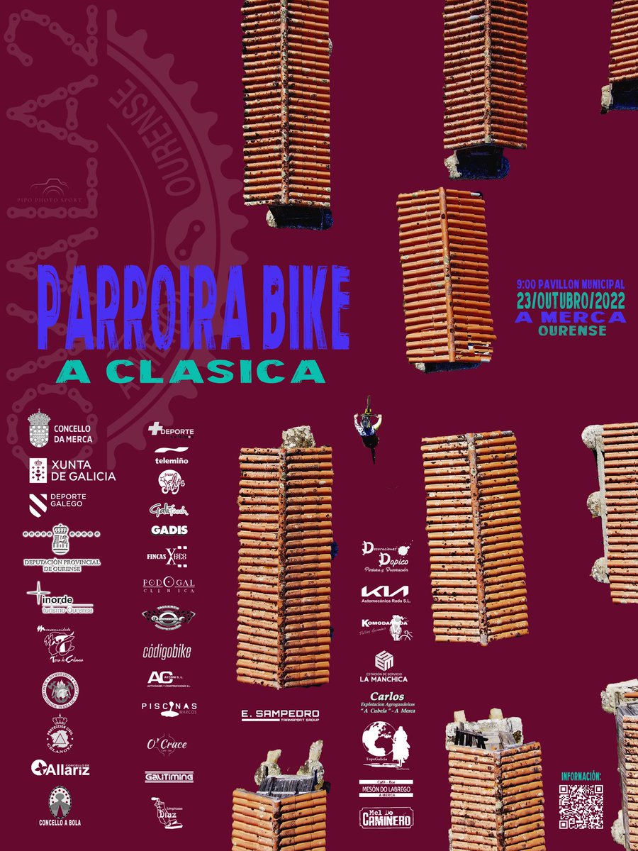 Volve a Parroira Bike,e con máis forzá que nunca,vémonos o día 23 de Outubro as 9 no Pavillon Municipal da A MERCA.