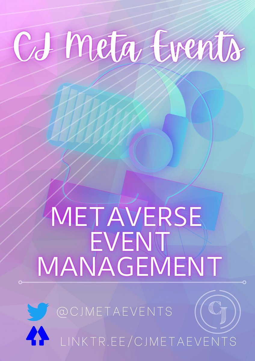 💠co-ordinating your virtual needs  ⬇️  <a href="/CJMetaEvents/">CJ Meta Events</a> <a href="/hombreave17/">Jo 💕 jojohombreave.nft</a> <a href="/HiCeeCee/">HICeeCee| My Beautiful Life</a> Specialising in: 💠Virtual Gallery Curation 
💠Event Planning/Hosting
💠Bespoke Experiences
in <a href="/spatialxr/">❗DO NOT USE❗ Now @Spatial_io 🎉</a> enviros   💥 Exciting things happening 💥 
#Web3 #Metaverse