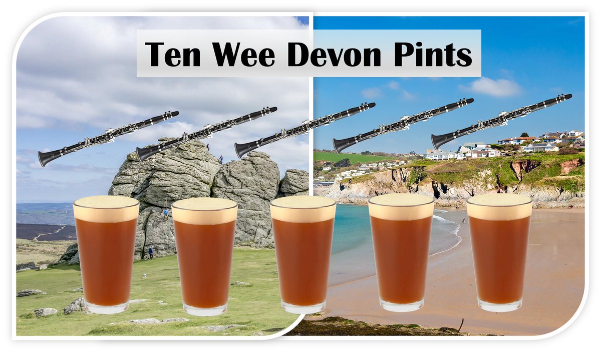 ANNOUNCING: Ten Wee Devon Pints 🍺🎼 Applications open - looking for composers with a Devon connection to write 3-minute clarinet pieces about a Devon brewery for the amazing @sarahkwatts 👉Deadline 31 October 👉All information here: nuriabo.net/file/repositor…