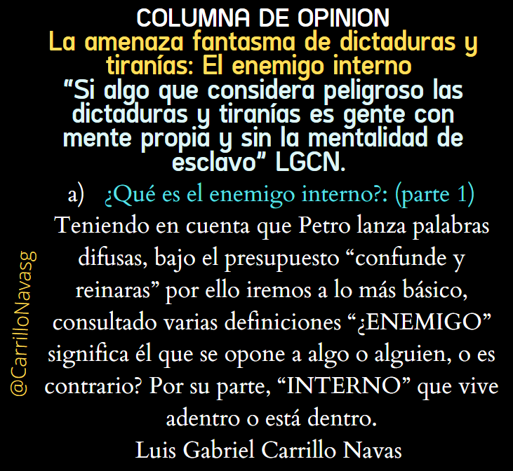 L.G.Carrillo, mi deber con el pueblo🇨🇴 tweet media