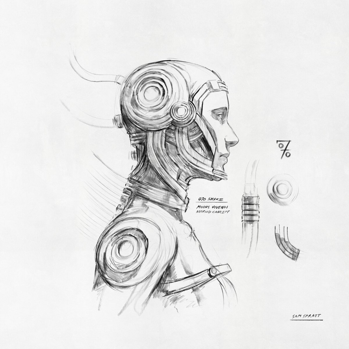 SamSpratt's tweet photo. Early concept sketch / final detail from my cover for @070shake's Modus Vivendi (2020) https://t.co/zAcsQrzO27