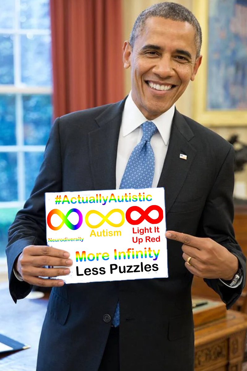 pippiminafowell's tweet photo. Barack & Michelle Obama understand the true meaning of Autism Acceptance!!
π€©π―πΊπΈπβΎ
#Autism #Autistic #AutismAcceptance #ActuallyAutistic #AutisticInfinity #AutisticLove #AutisticSpectrum #AutisticPride #AllAutistics #MoreInfinityLessPuzzles #BarackObama #MichelleObama https://t.co/v2XAiqI08t