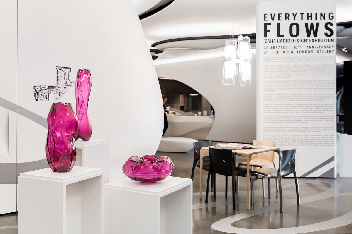 MSUBroad's tweet photo. As we celebrate 10 years of our Zaha Hadid-designed building, @RocaLONGallery—another space designed by Zaha Hadid Architects—also celebrates their 10th anniversary.

Everything Flows: Zaha Hadid Design is on view through Dec. 22, 2022 at Roca London Gallery. https://t.co/ImztFHqka1