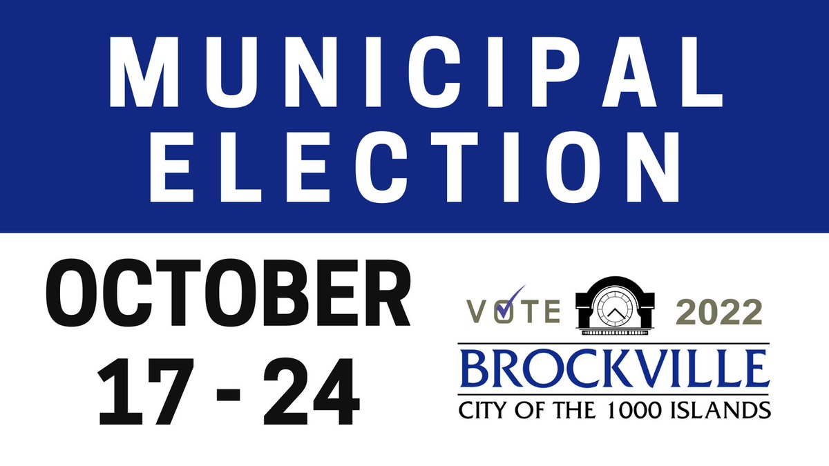 The Voting Period in <a href="/BrockvilleON/">City of Brockville</a> has begun! From 10:00 am today, until 8:00pm on October 24th, registered electors can cast their ballots electronically. Voter Help Centres are available for those who need assistance or do not have a Voter Information Letter🗳️